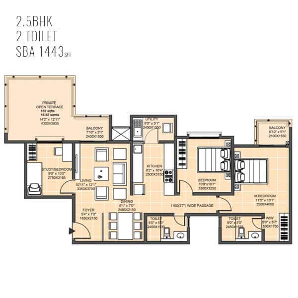 2 bhk flat in Marathalli Bangalore